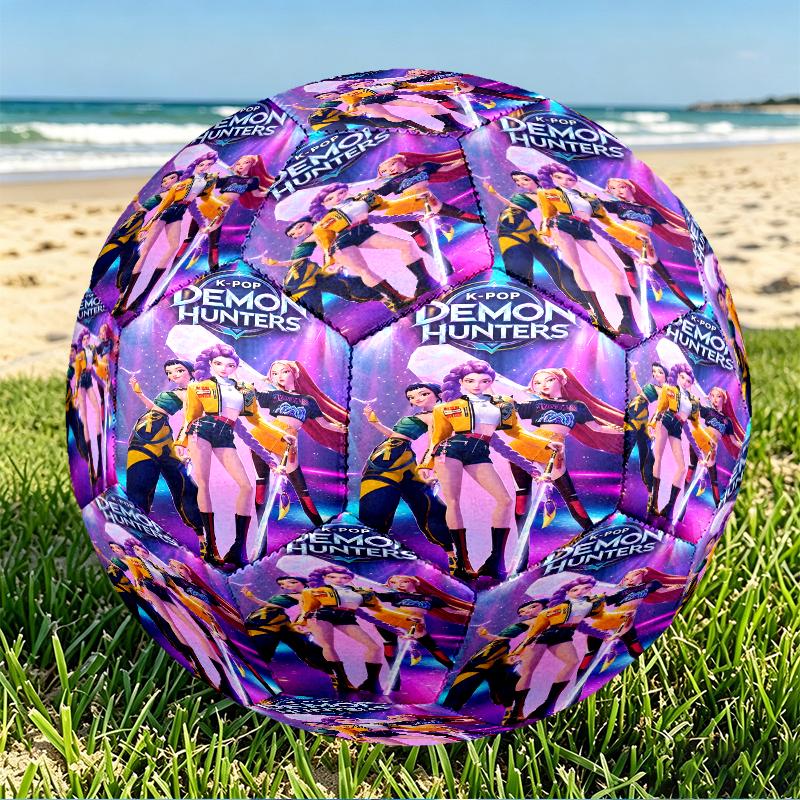 Girl Group Print Size 5 Soccer Ball, PU Wear Resistant Football for Match Training and Daily Practice, Birthday Gift for Soccer Fans
