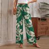 Women's Printed Wide Leg Pants With Pockets High Waist Drawstring Loose Casual Pants