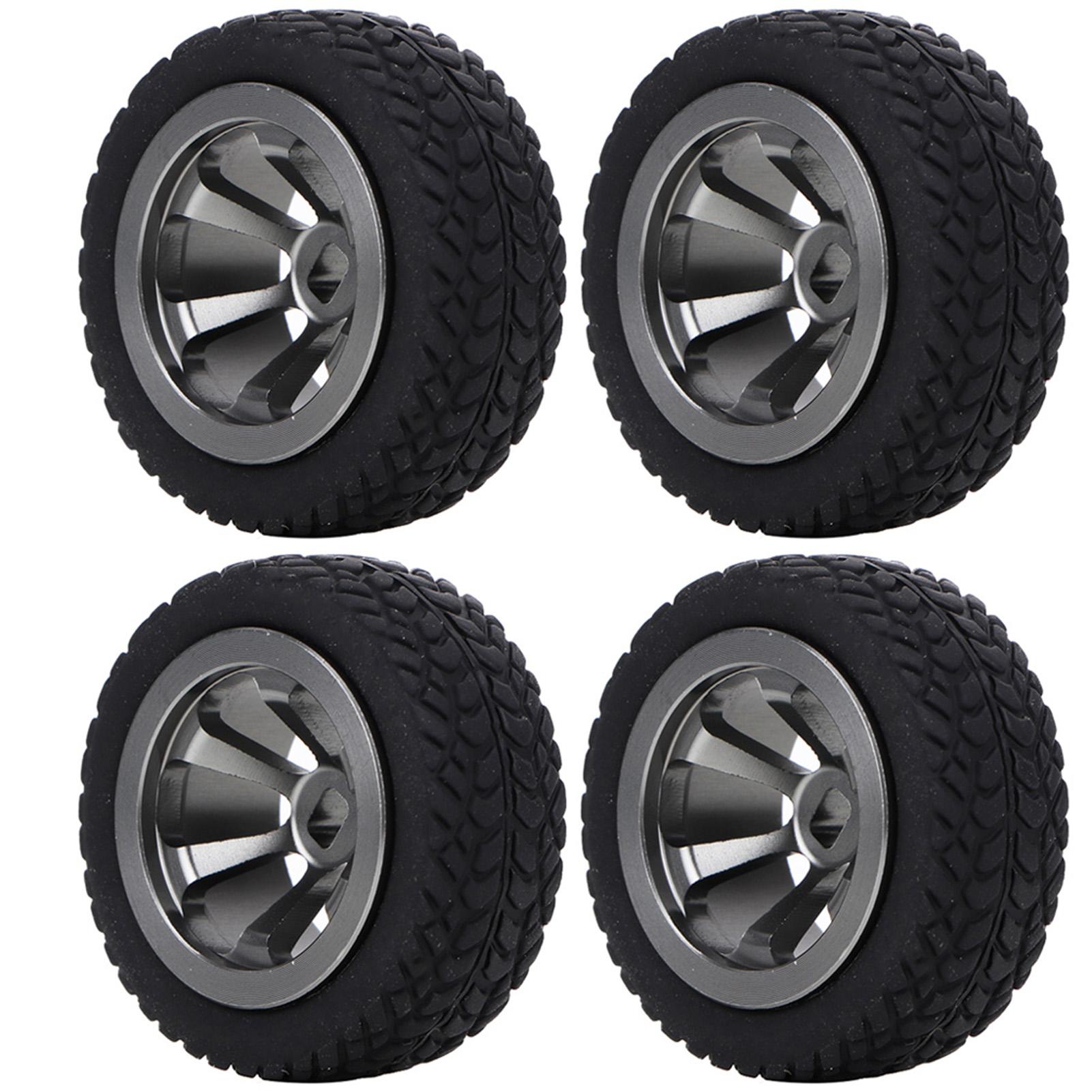 

4PCS RC Car Model Upgrade Accessories Fit for WLtoys 1 28 K989 53 RC Aluminum Tires Titanium