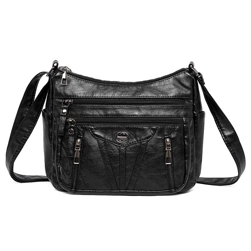 Versatile Leather Crossbody Shoulder Bag for Women - Large Capacity, Ideal for Commuting and Outings