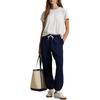 Polo Ralph Lauren Embroidered Pony Mid-Rise Drawstring Tapered Long Pocket Fleece Knit Sweatpants Women bottoms 211971700-002