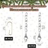 36 Pieces Christmas Ornaments Hanging Crystals Decorative Year Celebration Wreath Winter