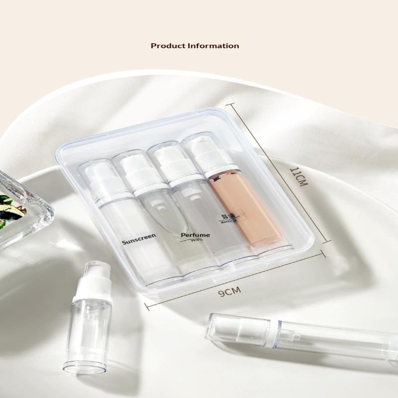 5/10/15ml Airless-Pumpflaschen-Set Tragbar Klar Leer Nachfüllbar Vakuumpumpe Reise Leere Kosmetikbehälter Probenverpackung