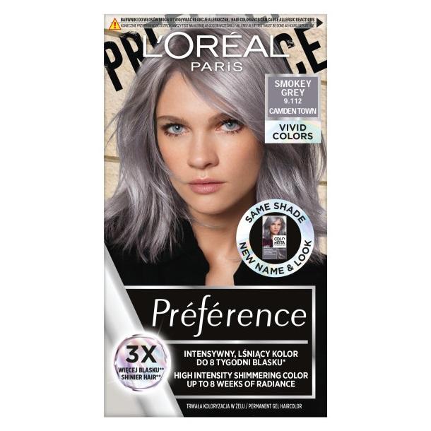 L'Oreal Paris Preference Vivid Hair Dye 9.112 Smokey Grey 60ml