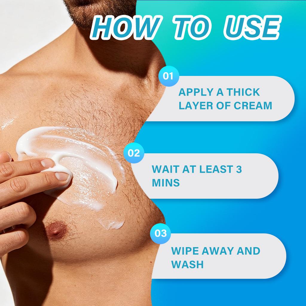 For Men Body Hair Removal Cream-Fast Results In 8 Minutes-Safe, Reliable And Effective-Suitable For All Skin Types, 60g
