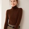 Women's Fine Wool Cashmere Turtleneck Sweater - Autumn/Winter 2025 Collection, Slim Fit Korean Style Knitwear