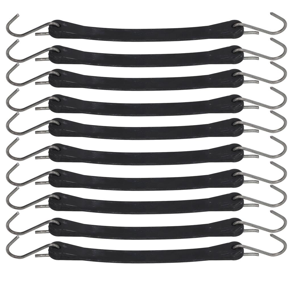 10 Pcs Truck Tie Down Cord 10in Heavy Duty Motorcycle Trailer Tow Rope Bungee Cord Tarp Straps with Hook