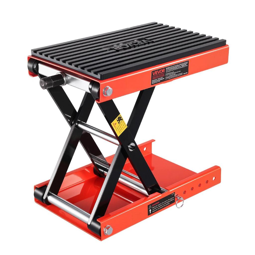 Motorcycle Scissor Lift Jack 1200lbs Wide Deck Motorcycle Lift Stand Crank