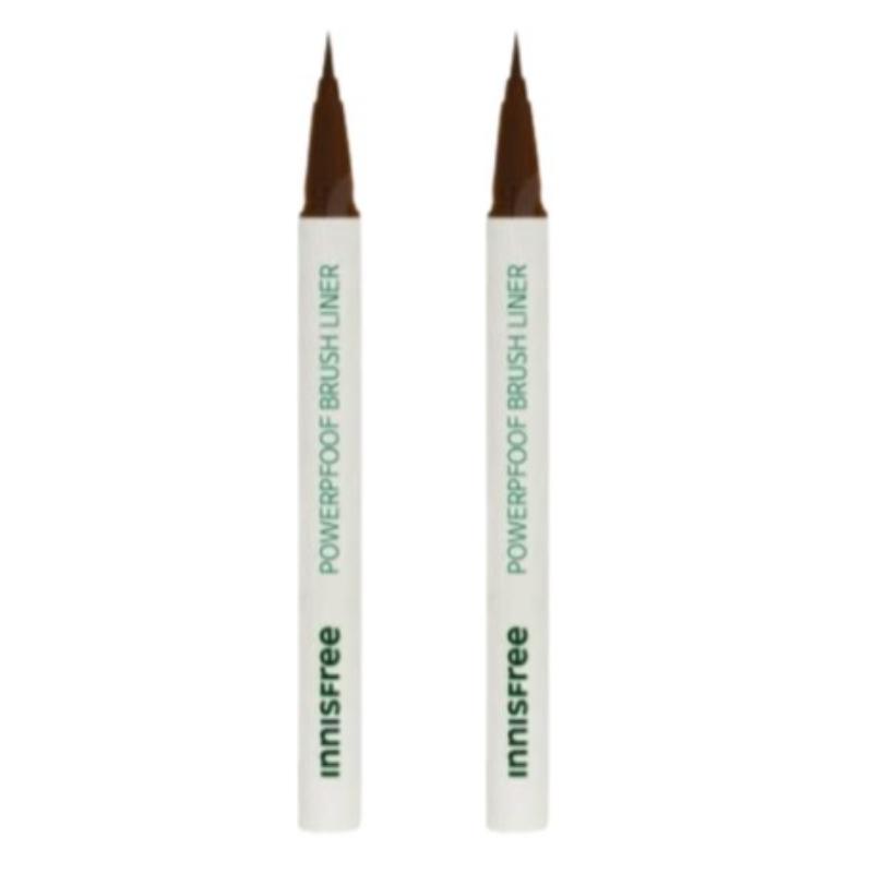 Innisfree Powerproof Brush Liner 0,6g | Wasserfester & Wischfester Eyeliner mit schlanker Pinselspitze [Schwarz / Braun]