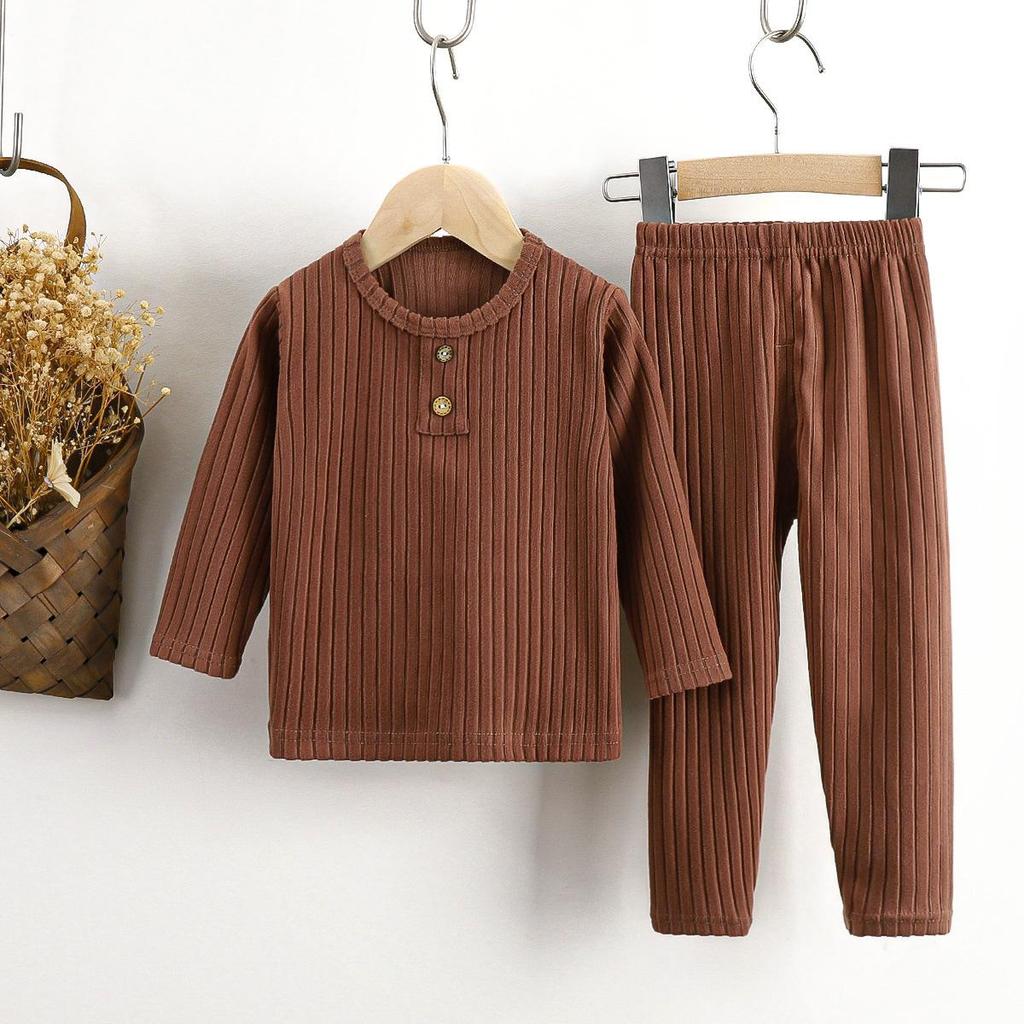 Children's Underwear Set, Korean Edition Spring New Clothes, Boys' De Rong Girls' Baby, Keng Tiao Home Clothes, Children's Clothing