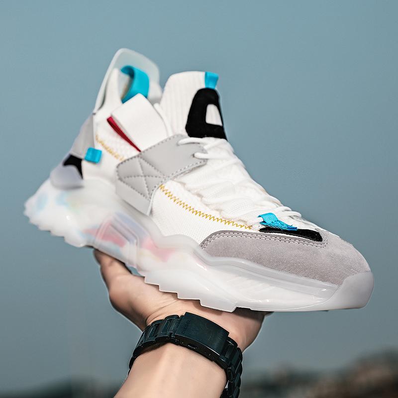 

Мужская повседневная обувь, летняя, новая, мягкая подошва, нескользящая, износостойкая, мягкая подошва, высококачественная, модная обувь с попкорновой подошвой 39 белый