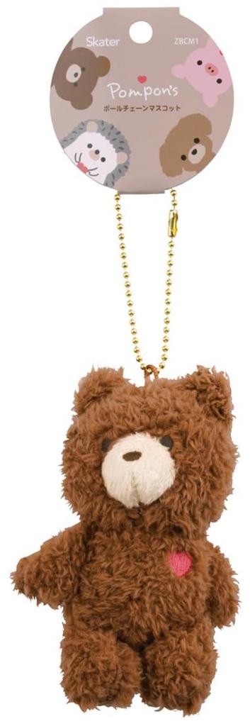 Skater Plush Ball Chain Mascot Pompon's Bear ZBCM1-A