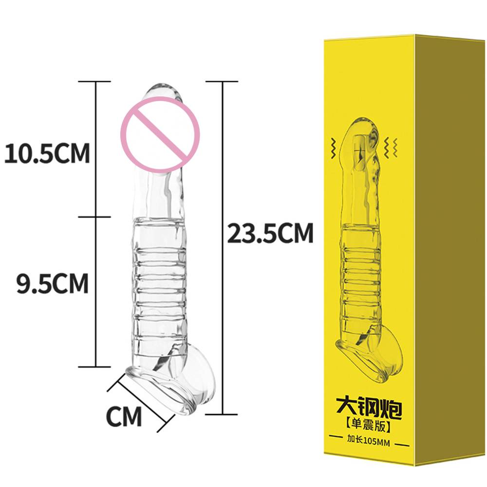 Transparent Penis Sleeve Reusable Condom Penis Extender Girth Enhancer Realistic Sleeve Sheath Delay Ejaculation Sex Toy for Men