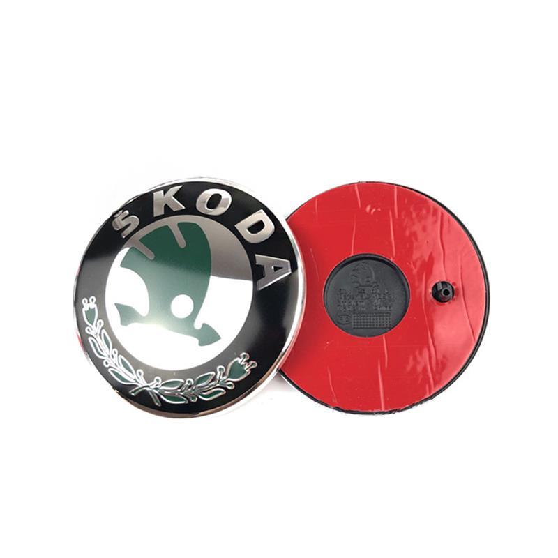 80mm 90mm ABS Emblem For Skoda Fabia 1 2 Octavia a7 RS Superb Rapid Yeti Karoq Vision Car Head Front Rear Boot Tailgate