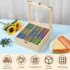9 Grids Wooden Coffee tea sugar Bag Storage Box Clear Window Lid Sorting Tea Bag Organizer box Office Kitchen Cabinet Organzier