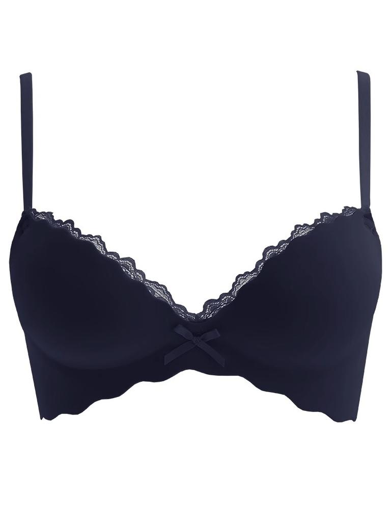 Thin female pure desire one piece seamless display big girl no steel ring sexy bra cover thickened