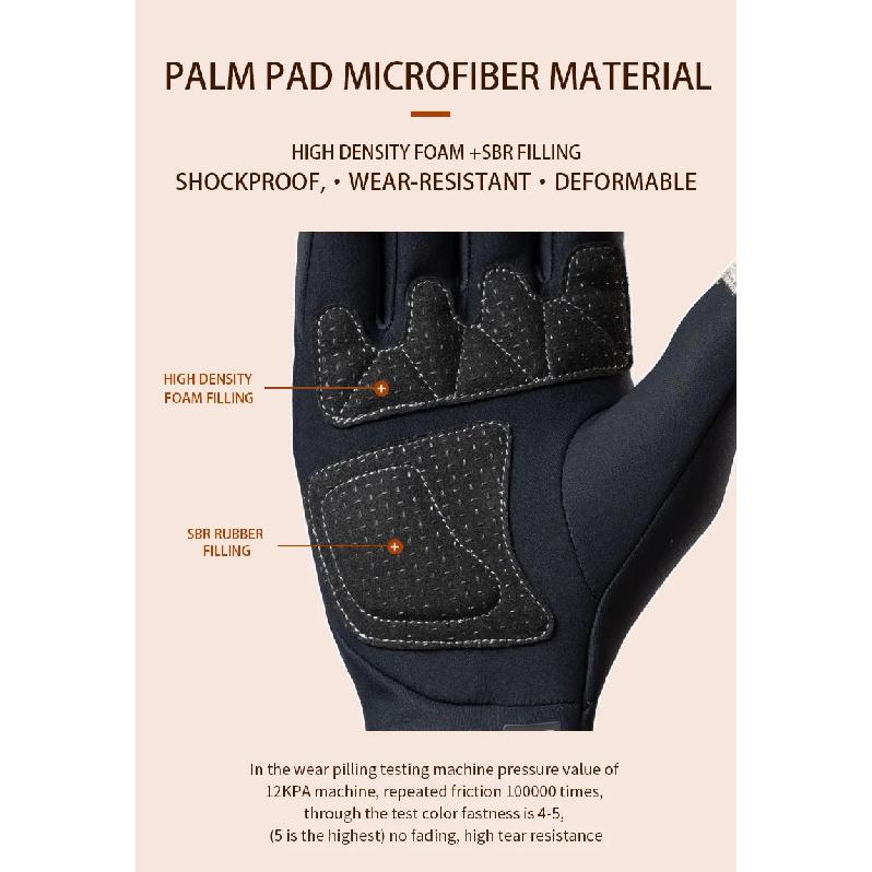 LAMEDA Thermal Cycling Gloves Winter Warm Full Finger Touchscreen Anti-Skip Bicycle Race Mountain Road Bike Gloves for Men Women