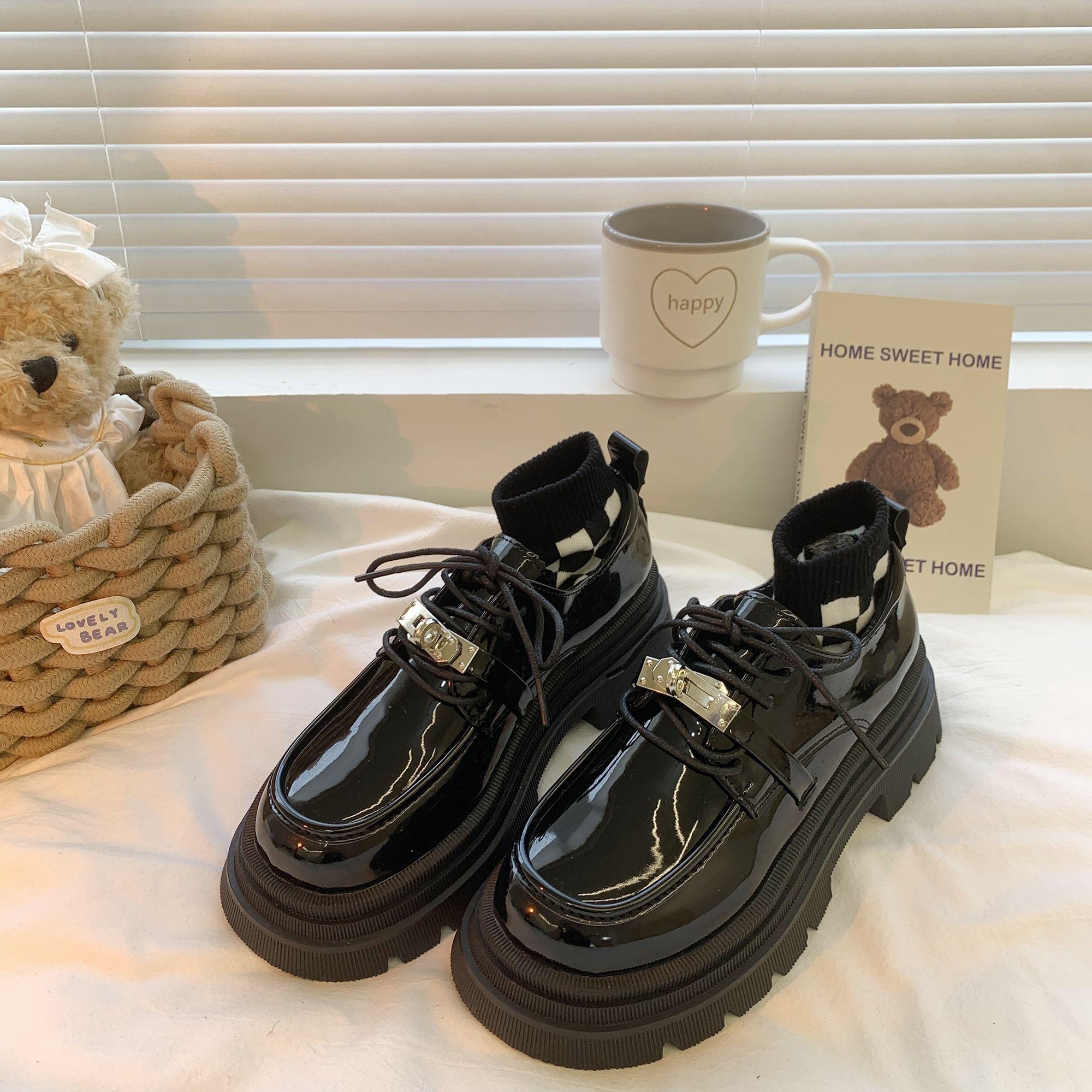 

Черные туфли Мэри Джейн с круглым носком для женщин, весенне-осенние туфли на платформе, женские туфли-лодочки, быстрая доставка, тренд отпуска 2025, повседневная обувь 40