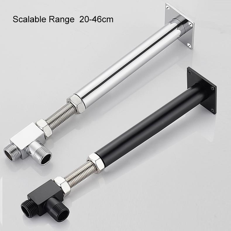 BAKALA  Black Stainless Steel Wall Mounted or Ceiling Mounted  Bathroom Shower Arm Shower Rod
