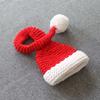 Infant Christmas Knit Photography Hat - Red Long-Tail Styling for Newborn and Children's Photos