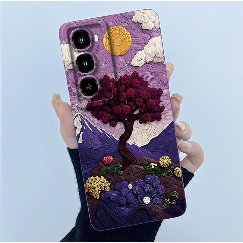 For itel City 100 Phone Case Fashion Simplicity Oil Painting Floral Soft Liquid Silicone Shell For itel City100 Back Cover Funda