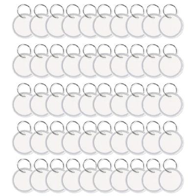 50PCS Metal for Rim for Key Tags Blank Round for Key Tags 1.26 Inch Paper Tag Wi