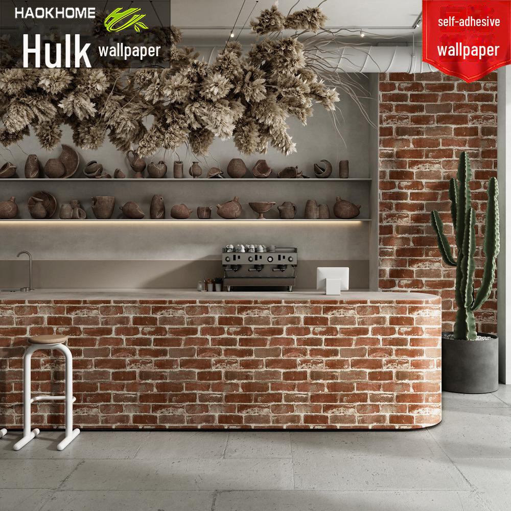 "3M Silná Samolepicí Vodotěsná PVC Tapeta Vzor Cihla": Retro design červených cihel pro restaurace a rekonstrukce"