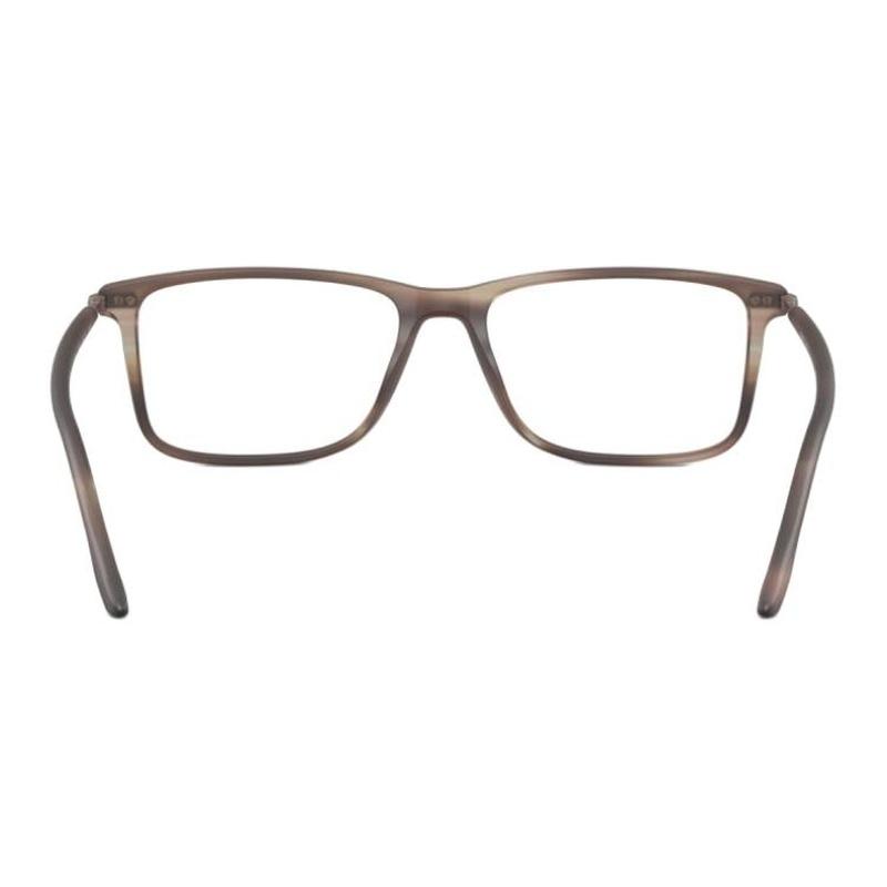 Armani Temple brand logo acetate rectangular optical glasses unisex couple model brown