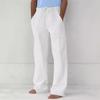 New Autumn Linen Trousers Summer Trousers Beach Trousers Pocket Drawstring Elastic Plain Color Daily Fashion Casual