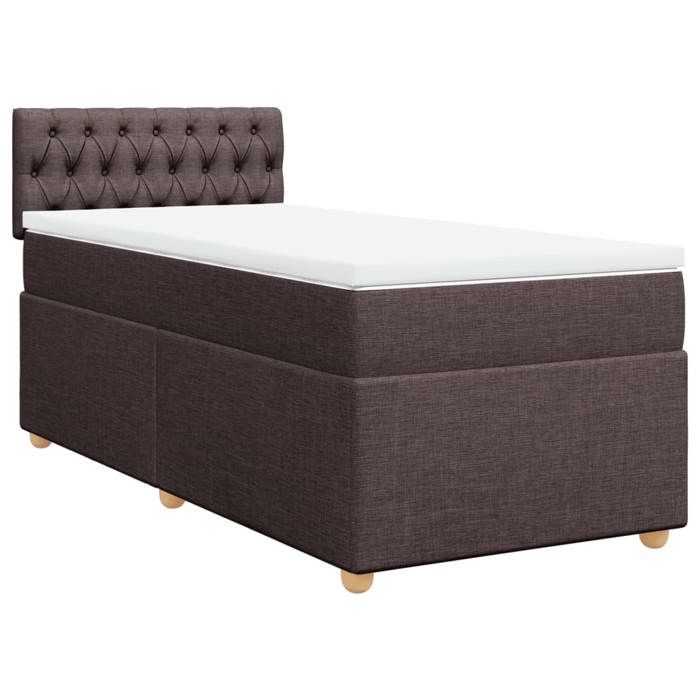 Maison Exclusive - Sommier à lattes de lit avec matelas Marron foncé 100x200 cm