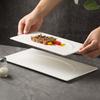Ceramic Cake Flat White Rectangular Plate Sushi Plate Baking Tableware Creative Steak Plate Restaurant Commercial Plate
