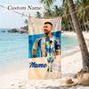 Lionel Messi Custom Name Printed Beach Towel Personalized Soft Towel For Swimming Beach Travel