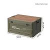 Side Door Wheels Folding Box Camping Outdoor Wooden Lid Storage Trunk for Clothes Books Stall Box Organizer