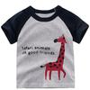 Kids Short Sleeve T Shirt Toddler Boys Girls Color Patchwork Summer Tops Cartoon Printed Graphic Tees