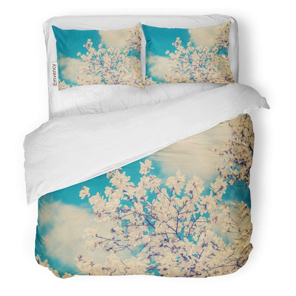 Comforter Plant White Magnolia Flower Art Bedding Set Suitable For Children Adult Bedroom Decoration