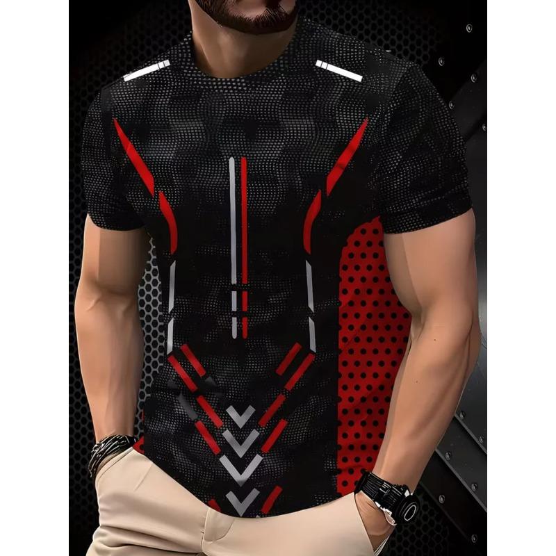 Summer Classic Men's T-shirt Outdoor Round Neck Short Sleeve