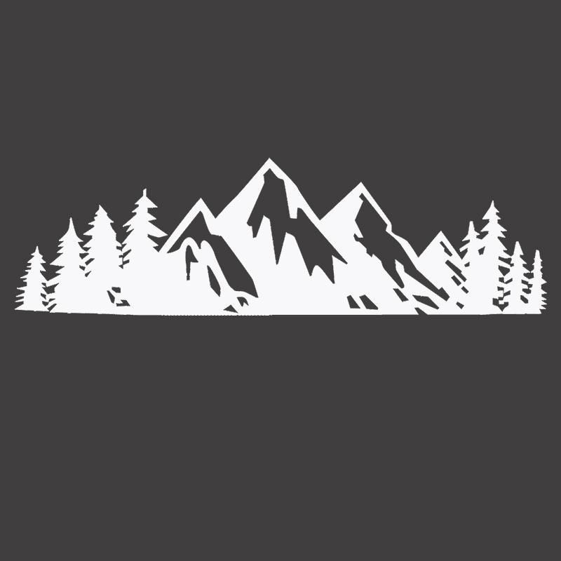 Car Sticker Snow Mountain Tree Decal Trunk Logo Sticker Car Window Glass Bumper Laptop Sticker