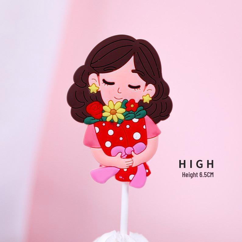 Mother's Day Cake Decor: Cute Mom & Bestie Ornaments - Internet Celebrity Duck Plug-in.