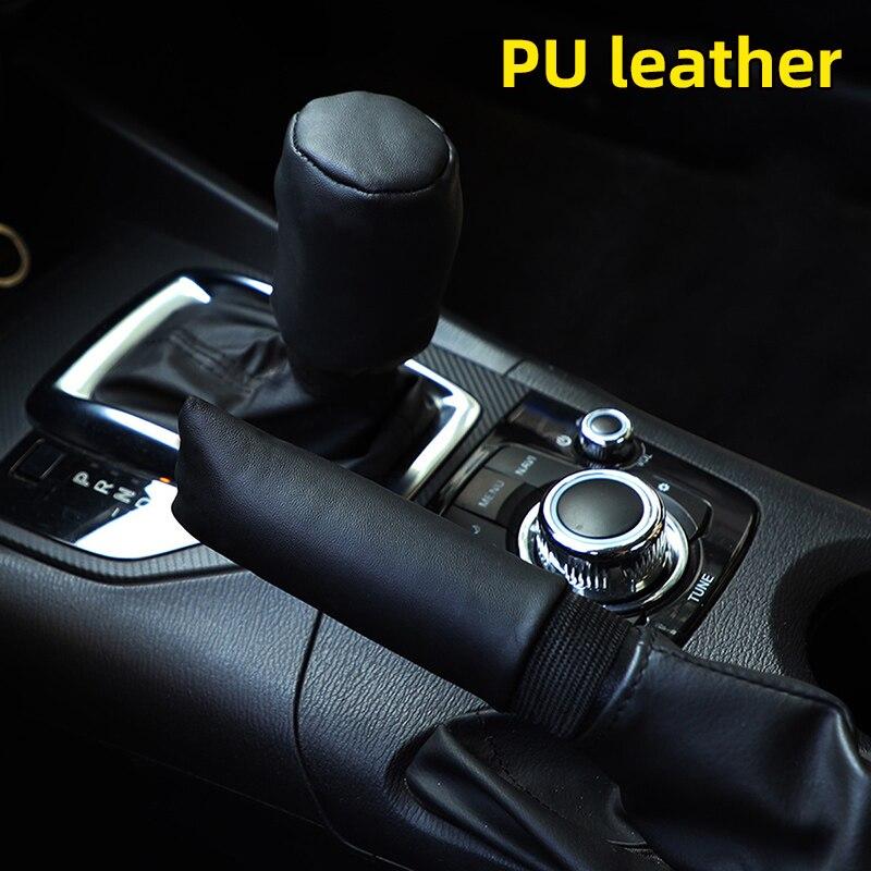 

Car Supplies Flash Diamond Encrusted Plush Leather Cloth Art Breathable Handbrake Set File Handle Set GM Interior Supplies