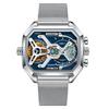 Luxury Men Wristwatch Date Week Luminous LED Quartz Man Clock Silicone Strap Electronic Dual Time Fashion Men's Watches