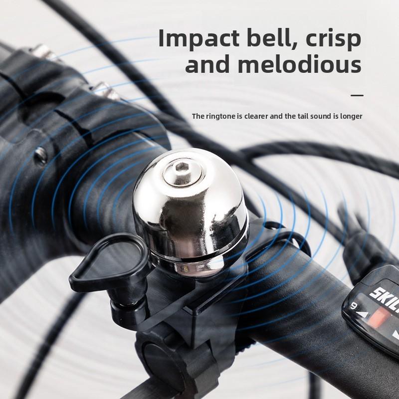 Bicycle Mini Ball Shaped Bell With Copper Horn For Mountain Bike Cycling Gear