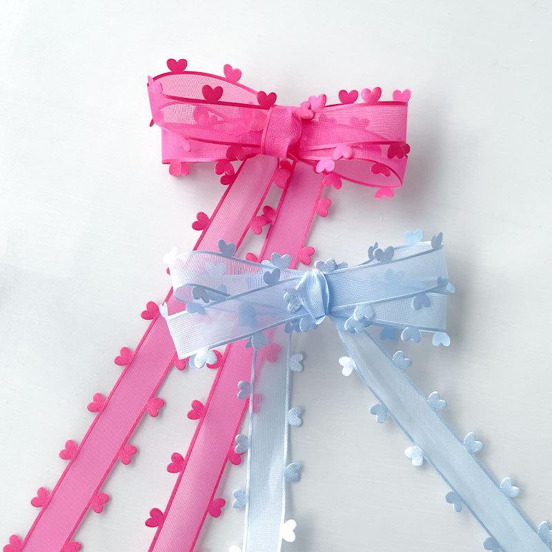 2,5 cm Nou Panglică de Dragoste de Ziua Îndrăgostiților Cutie Cadou DIY Accesorii Lucrate Manual Panglică 3,8 cm Fundă Pliată Material Panglică Fundă Panglică DIY Floare Lucrată Manual