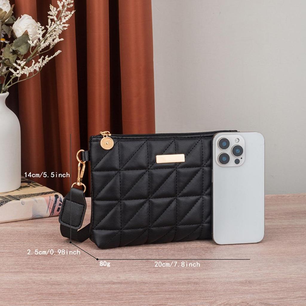 Dámská, Patchworková kostkovaná, Taška přes tělo, Odnímatelný ramenní popruh, Zapínání na zip, Denní kabelka, Kompaktní kabelka, Nezbytná pro každodenní použití