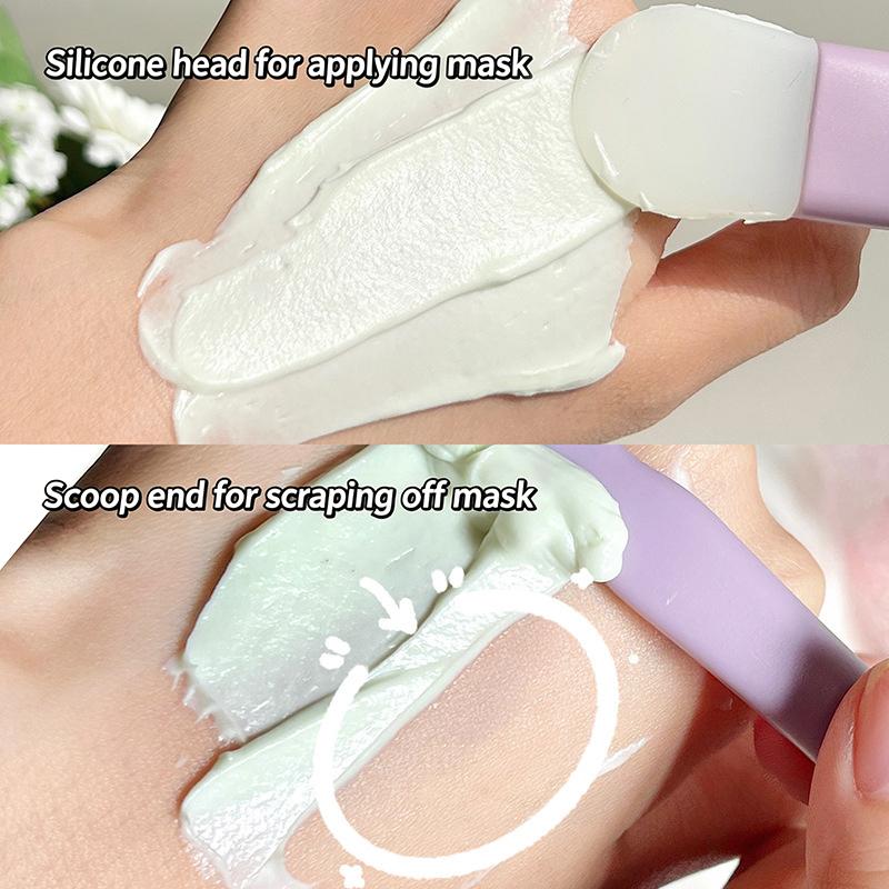 Dual Ended Silicone Mask Brush Spatula Face Cleaning Scraper Reusable Face Mud Applicator Beauty Tools For Women Daily Use