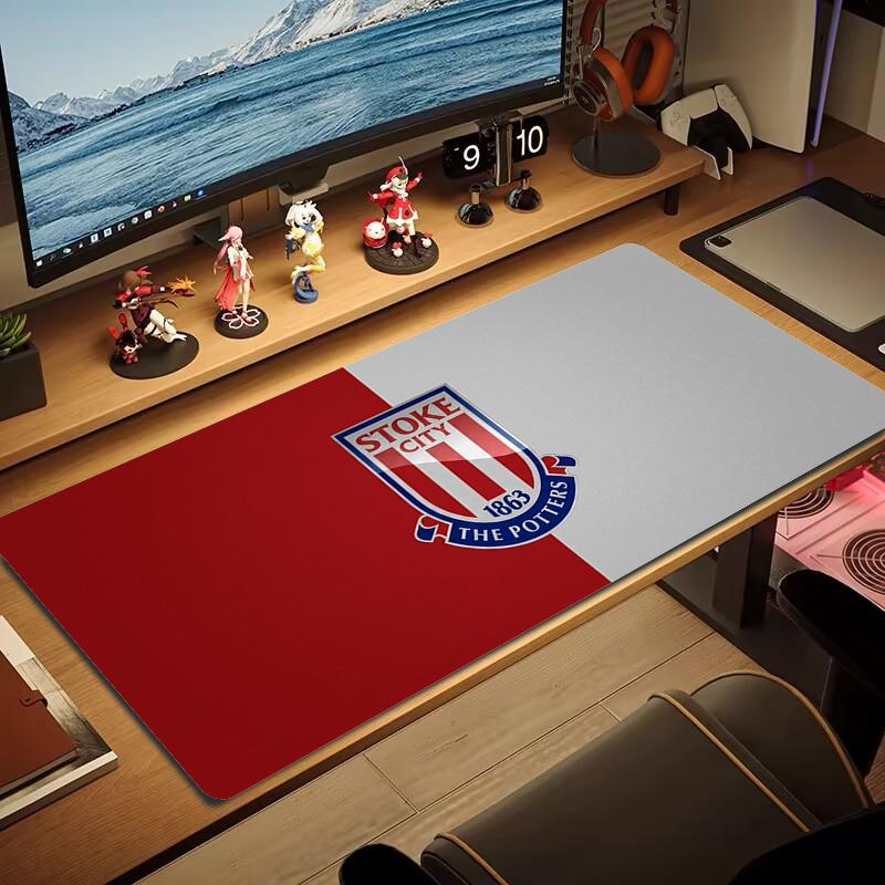 Stoke City FC Mouse Pad Large Gaming Table Cushion Non-slip Laptop Tablet Big Mousepad XXL Mat Mini PC Playmat With Lock Edge_xia