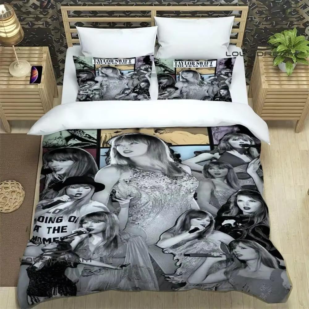 

Постельные наборы Singer T-Taylor-Swifts Изысканный набор постельных принадлежностей Пододеяльник Комплект одеяла Комплект постельного белья Роскошный подарок на день рождения 70x133cm 2pcs