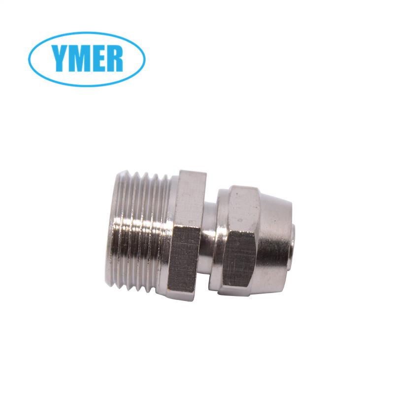 ZG Brass Nickel Plated Quick Connect Pneumatic Pump Fitting with Male Thread