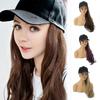 Charming Women Lady Long Curly Synthetic Wig Hairpiece Hair Extension with Hat