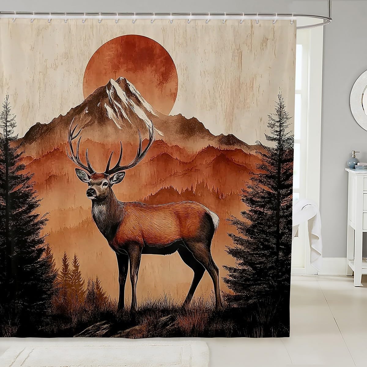 

Kids Cute Capybara Shower Curtain For Bathroom Decor Japanese Cherry Blossoms Flowers Bath Curtain For Boys Girls Teens Cartoon W60H190(CM)-1 Pcs