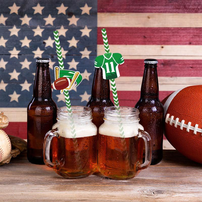 Sports Theme Disposable Straws For Festive Drinking Experience